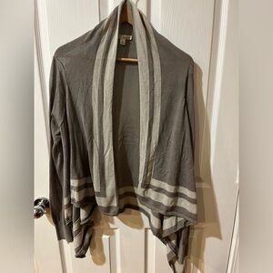 Asymmetrical open front cardigan, L